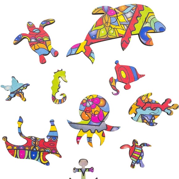 wongo puzzles wooden jigsaw puzzle “the turtle” 207 pieces - Picture 4 of 5